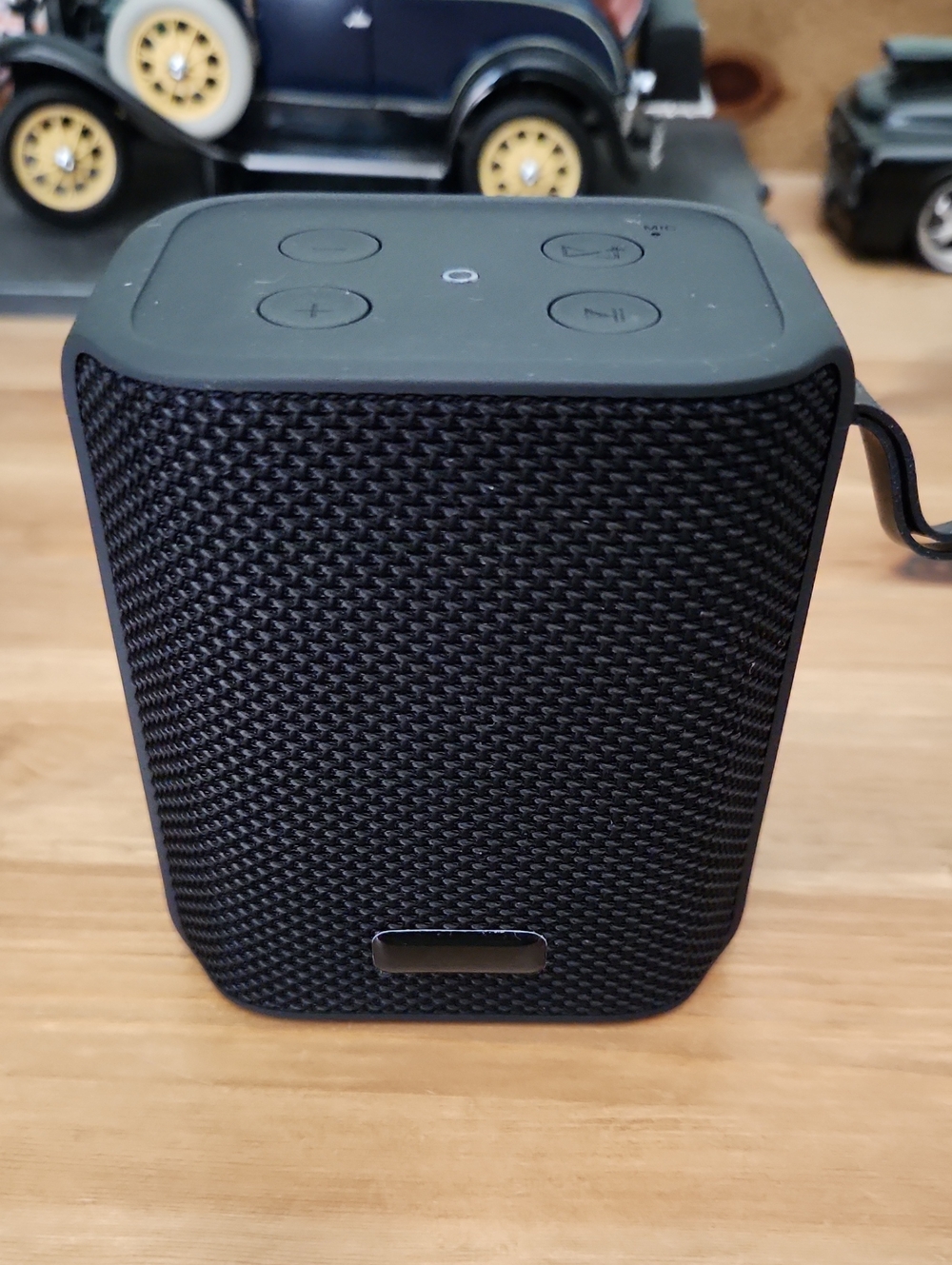 Portable Black Bluetooth Speaker with Built-In Controls